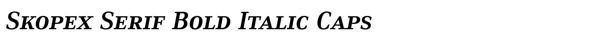 Skopex Serif Bold Italic Caps image